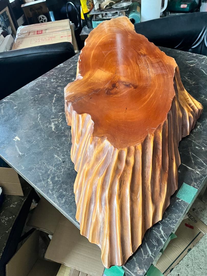 一枚板、天然木台座、102センチ、座卓天板、天板板、ケヤキ台座、鑑賞台、展示台