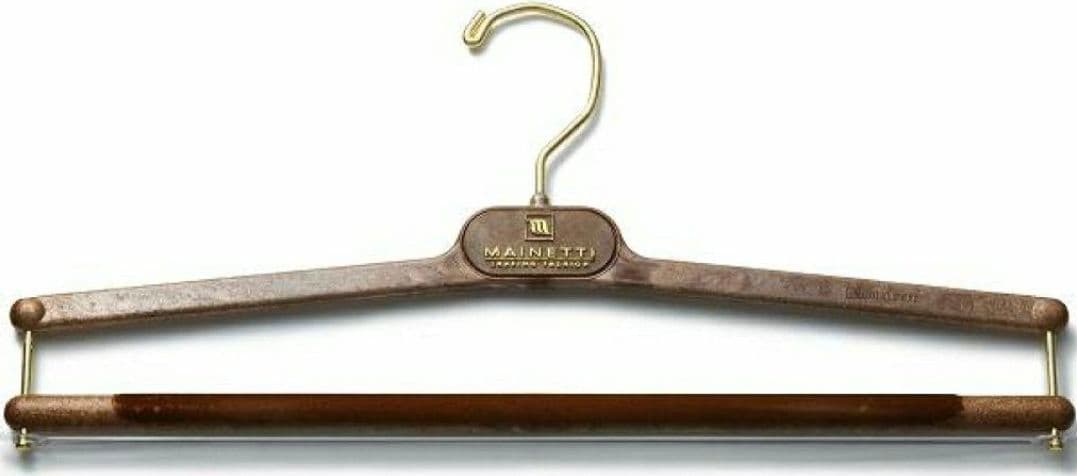 4本set パンツハンガー 茶 マイネッティ サルトリアーレ イタリア 新品