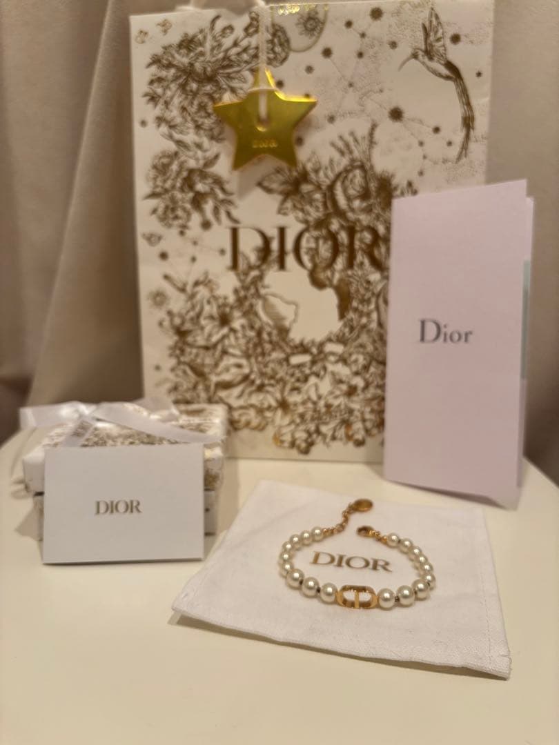 クリスチャンディオール 30 MONTAIGNE ブレスレット パール ゴールド