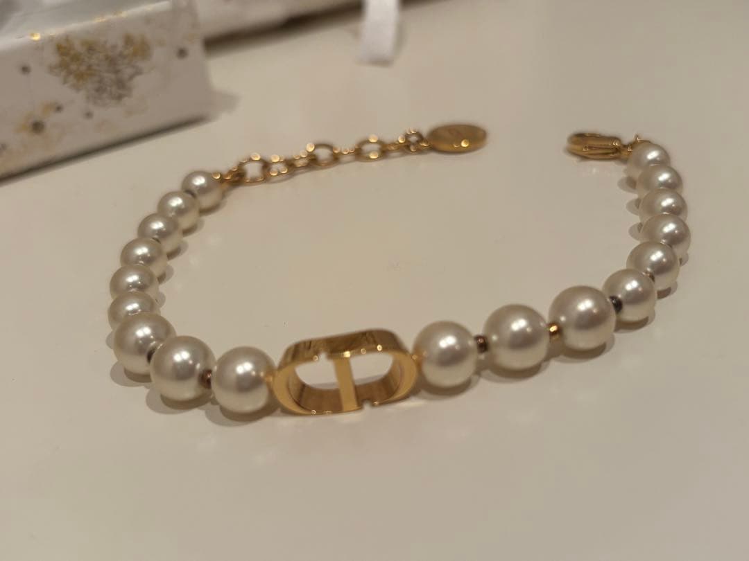 クリスチャンディオール 30 MONTAIGNE ブレスレット パール ゴールド