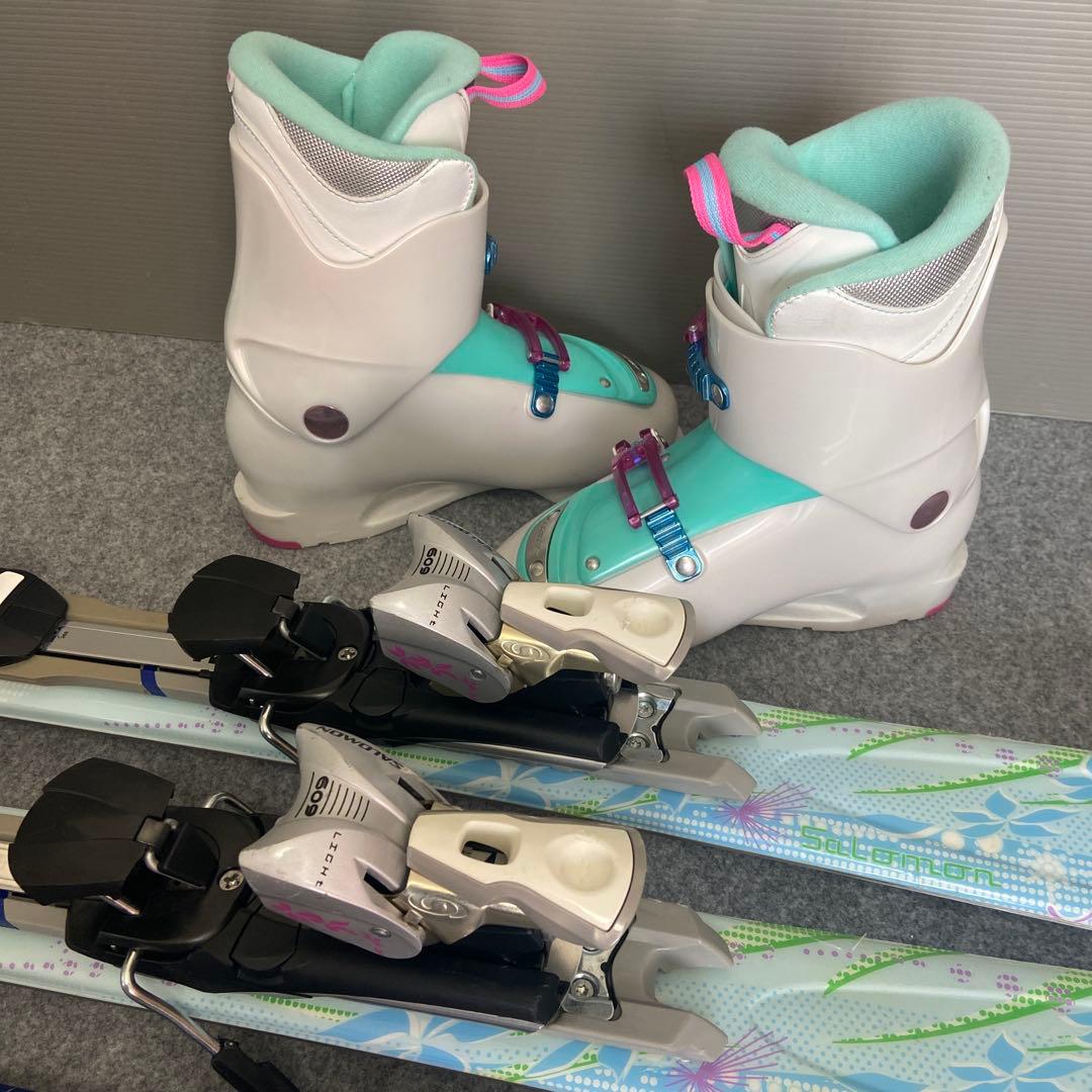 短い板お探しの方 メンテ済 大人スキーセット板サロモン141cmブーツ 25cm