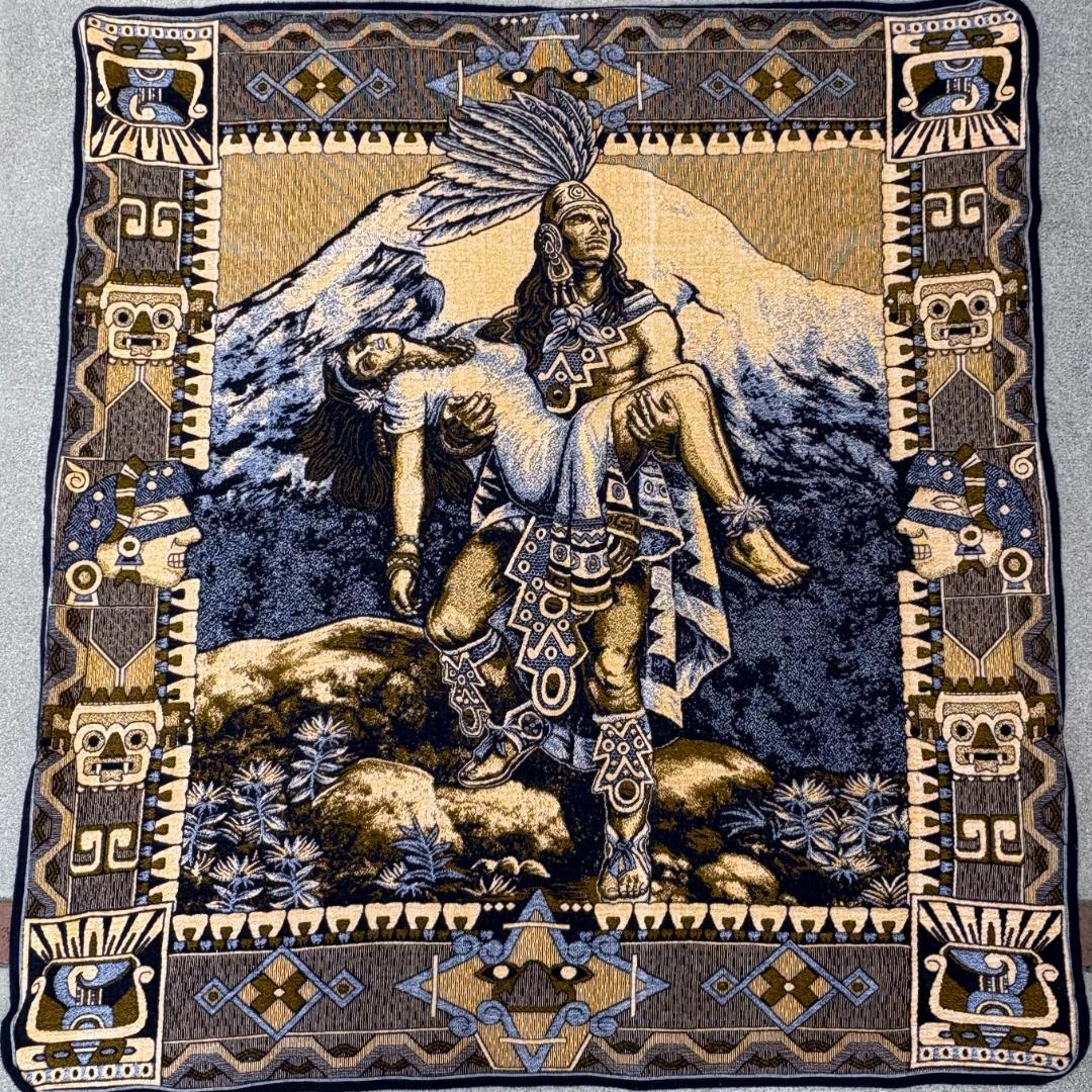 先住民デザイン ブランケット　184x212