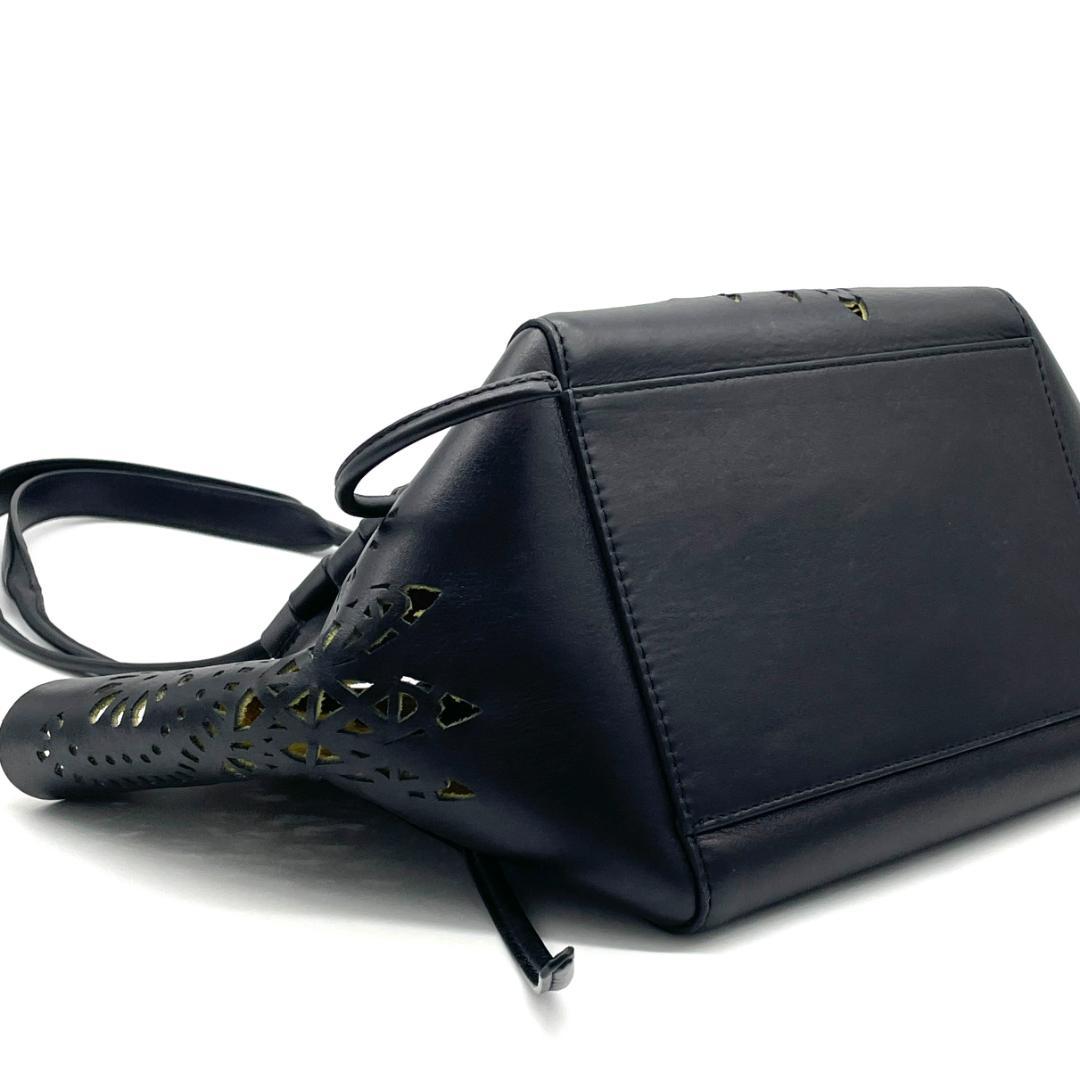 DRIES VAN NOTEN レザー トートバッグ ショルダー ブラック