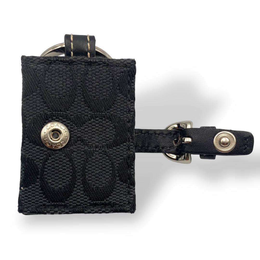新品未使用 COACH シグネチャー キャンバス ソーホー キーリング 黒