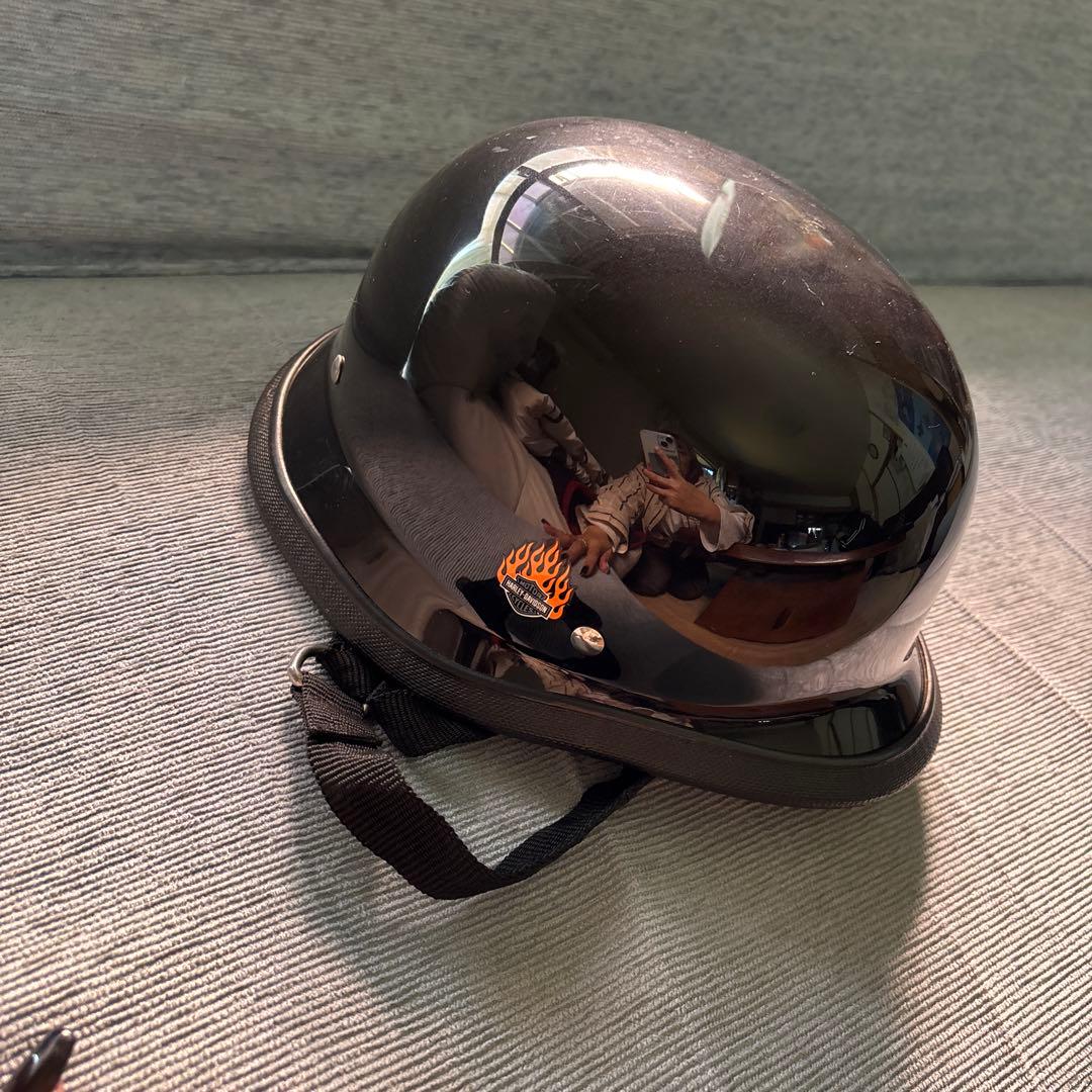 ブラック半帽ヘルメット