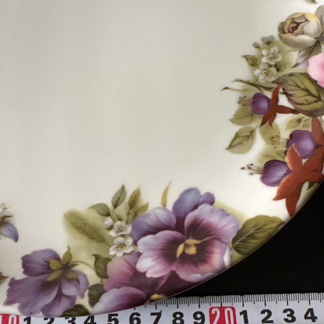 リモージュ焼き 花柄陶器皿 約30cm