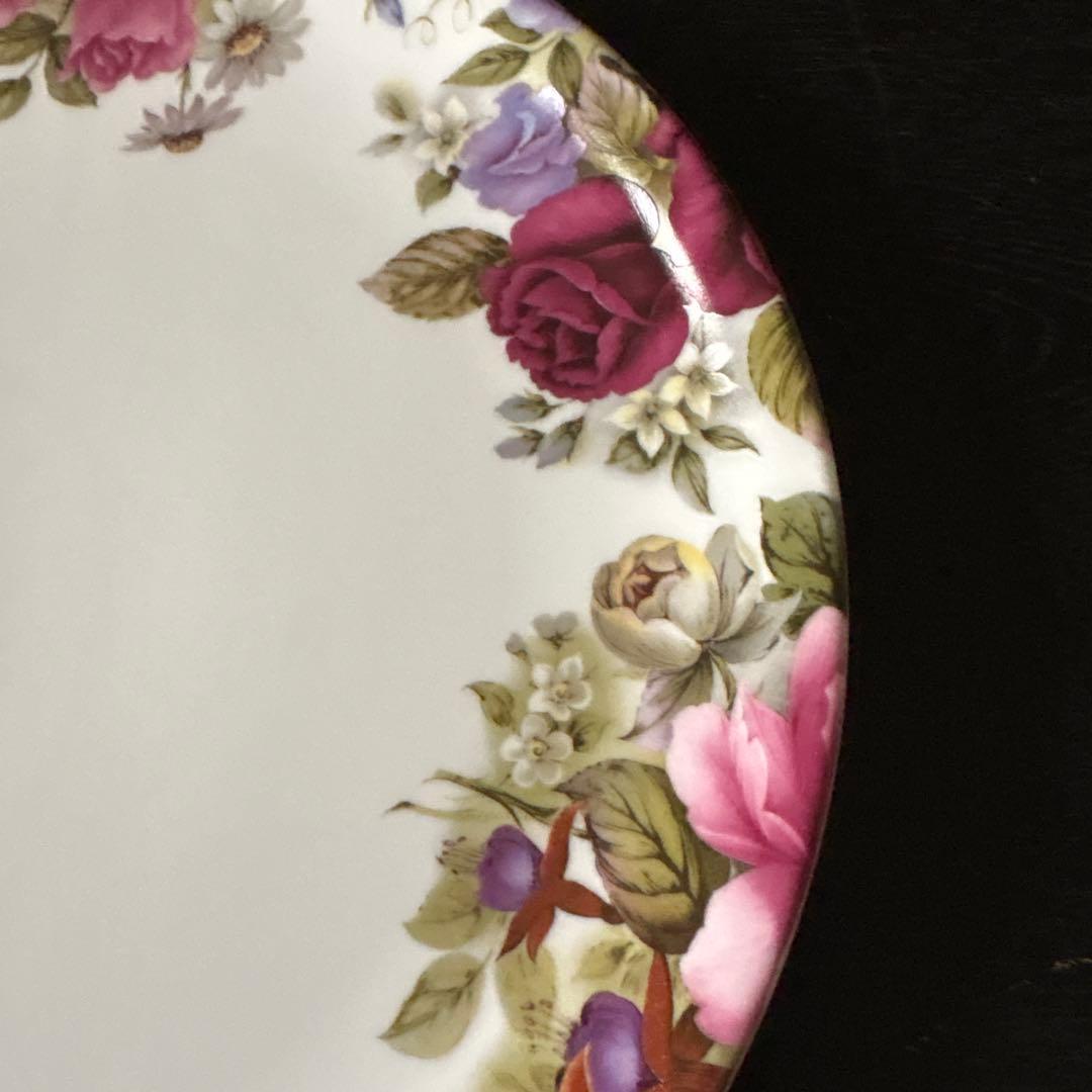 リモージュ焼き 花柄陶器皿 約30cm