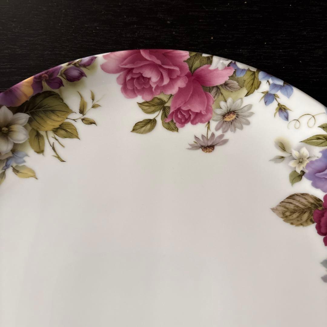 リモージュ焼き 花柄陶器皿 約30cm