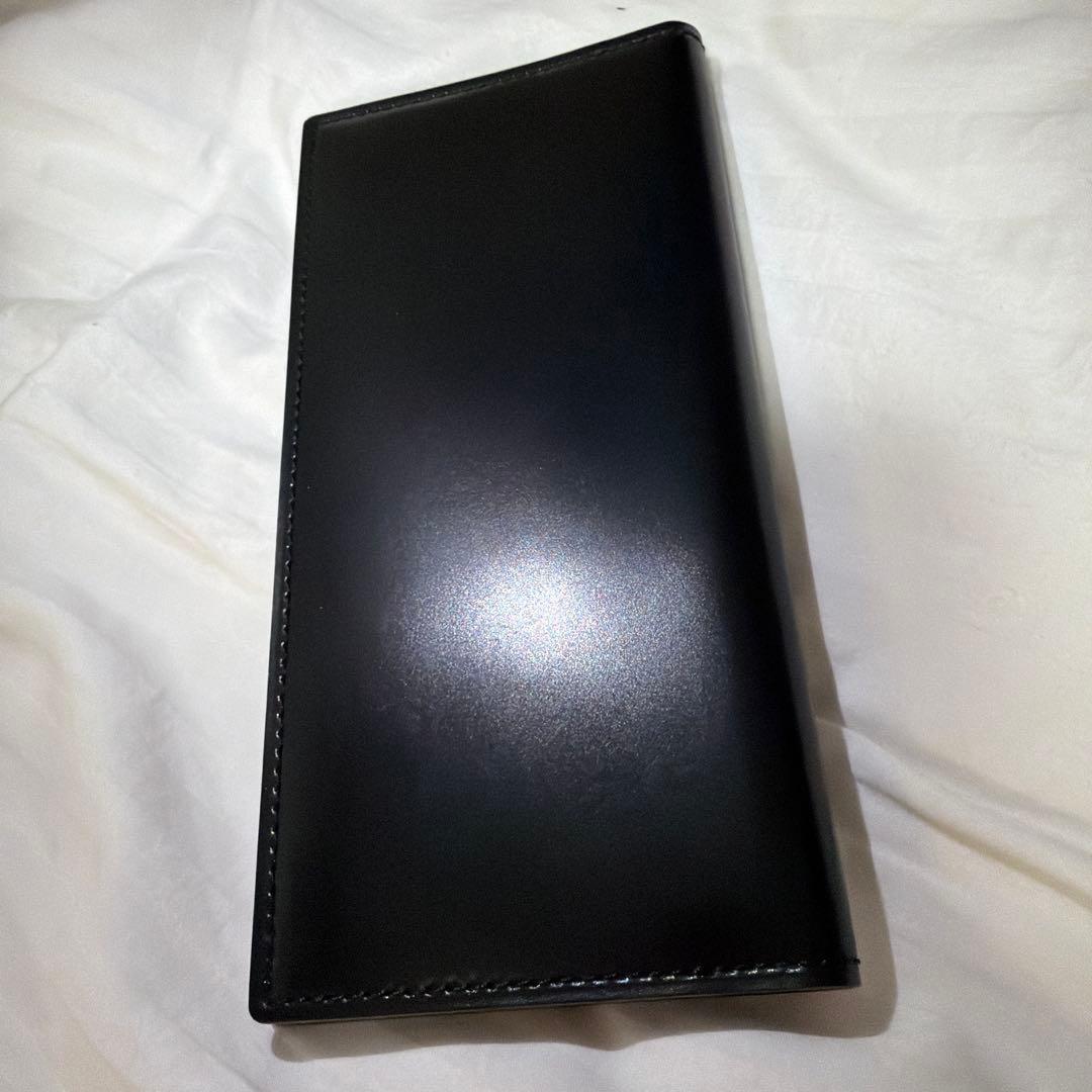 【新品未使用】GANZO 長財布 シェルコードバン ブラック
