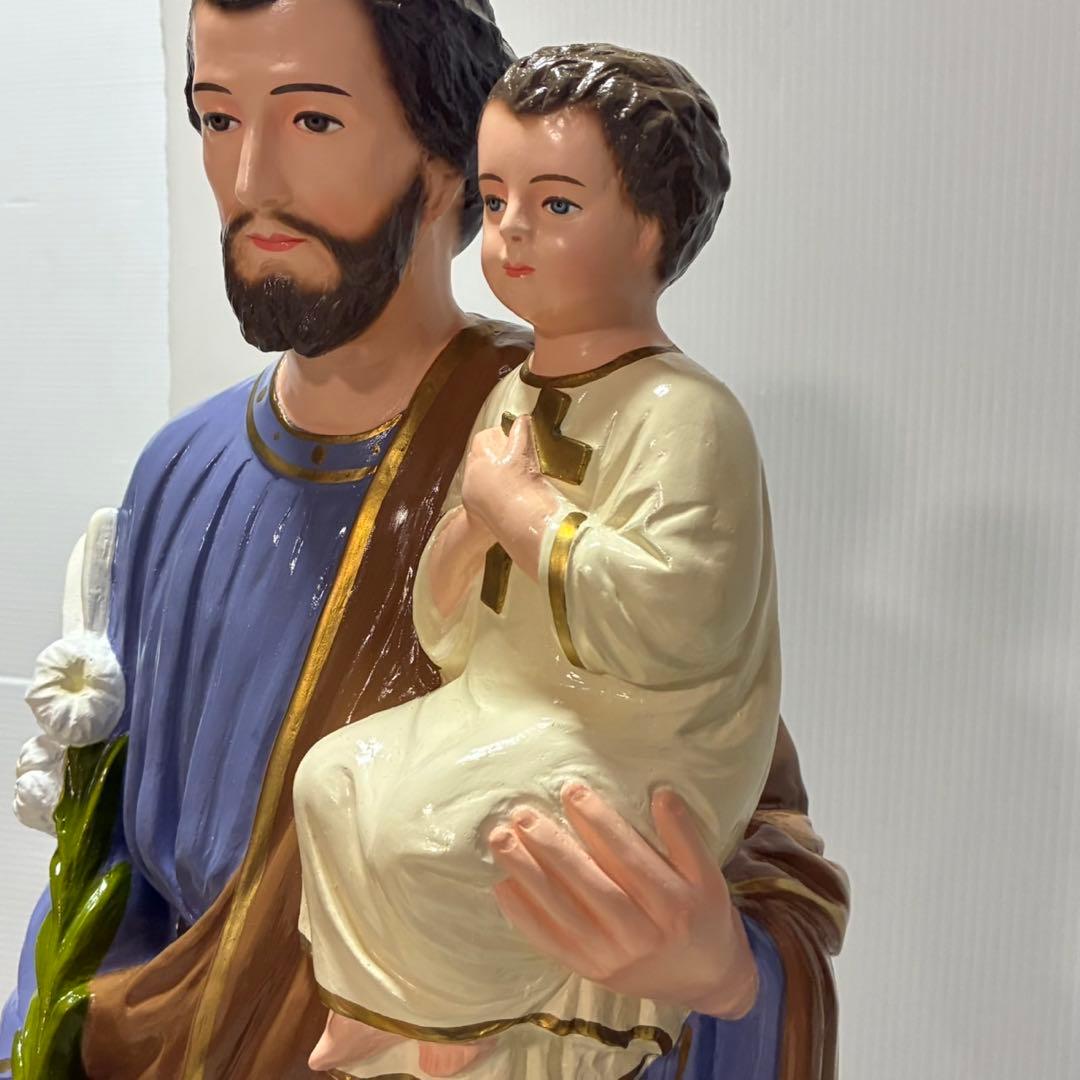 ⚫︎聖ヨゼフと御子像　高さ７３cm キリスト　 置物 ヨゼフ 置物