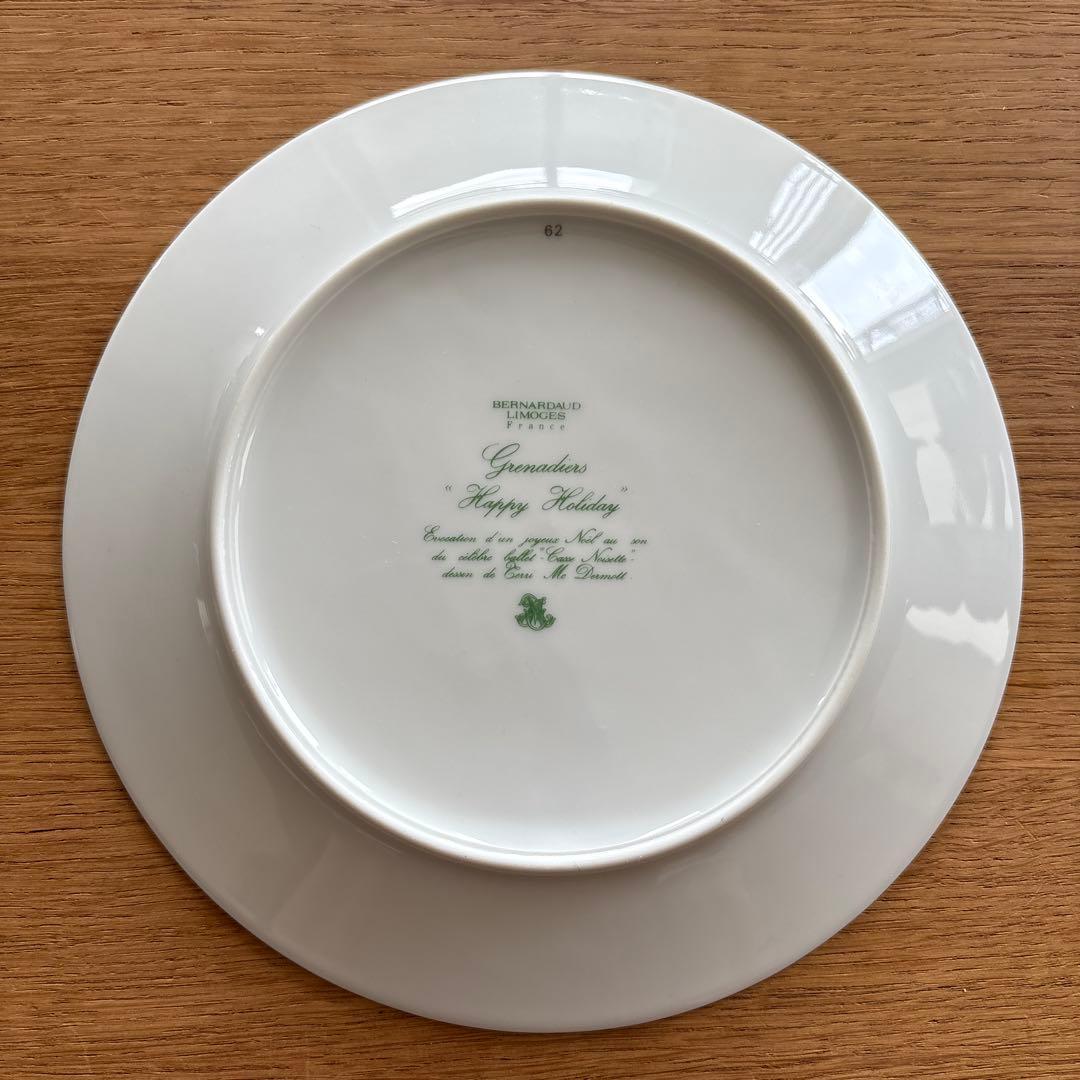 廃盤　希少品　ベルナルド　リモージュ　クリスマス柄　プレート ケーキ皿　2客