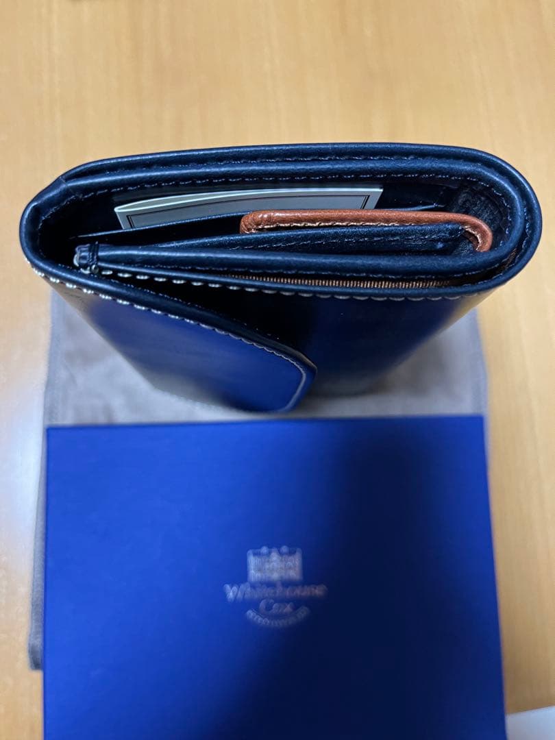 新品 ホワイトハウスコックス 即完売 限定バイカラー仕様 三つ折財布 ビギン掲載