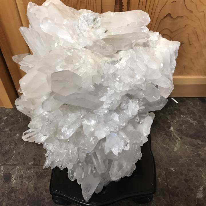 水晶  ガラス大玉付き