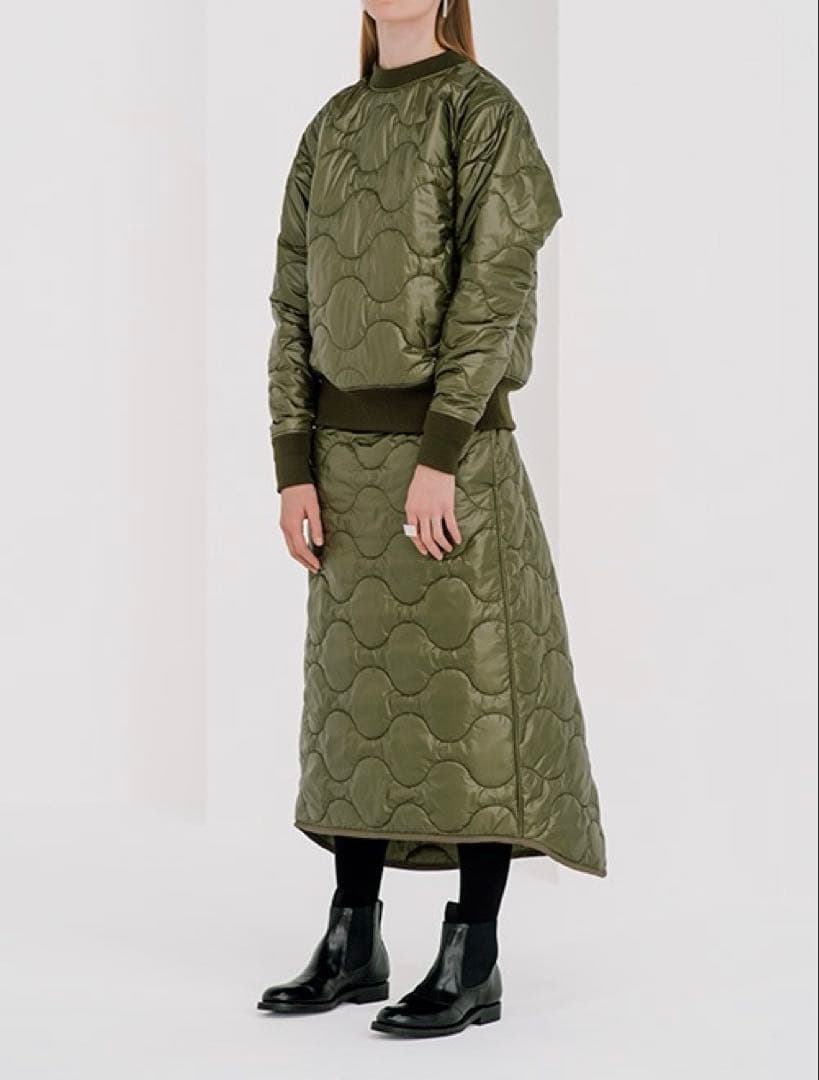 【美品】HYKEハイク キルティングスカート ミリタリー