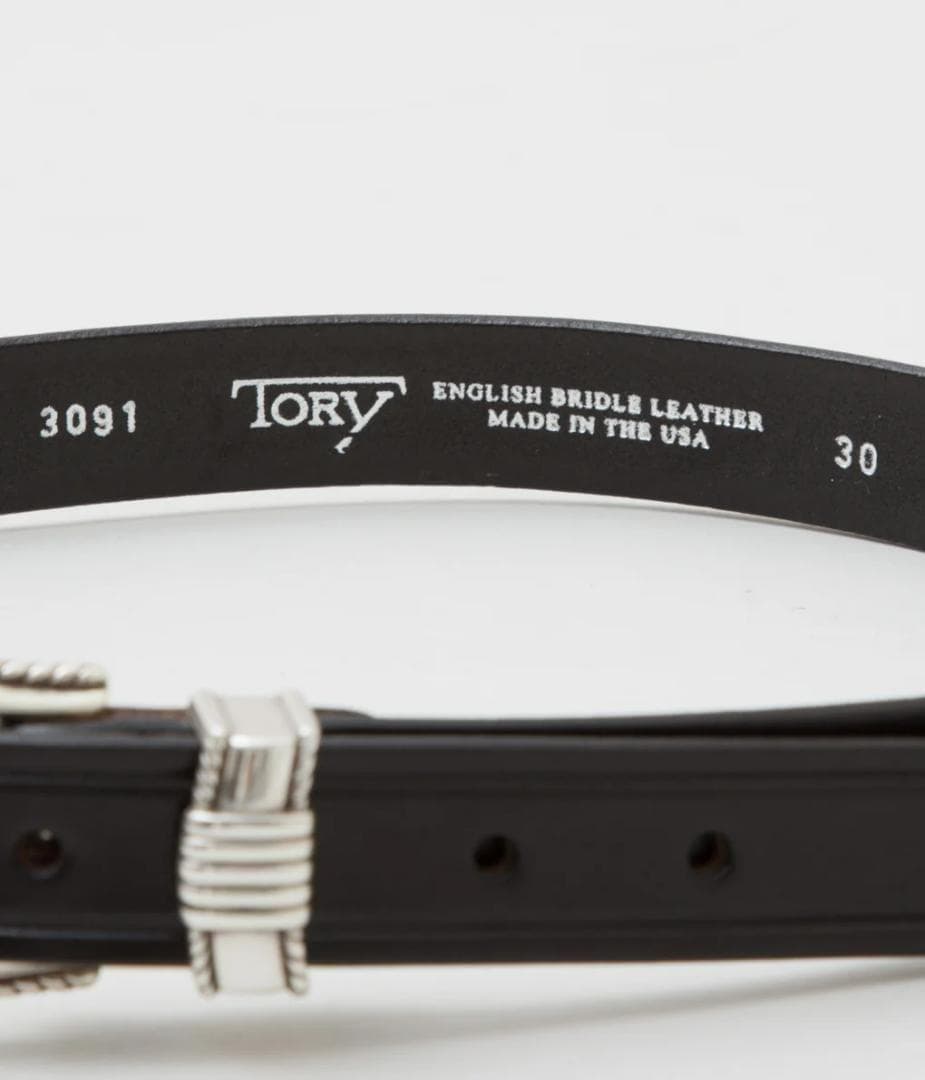 TORY LEATHER WESTERN BELT 32 新品 USA製 本革
