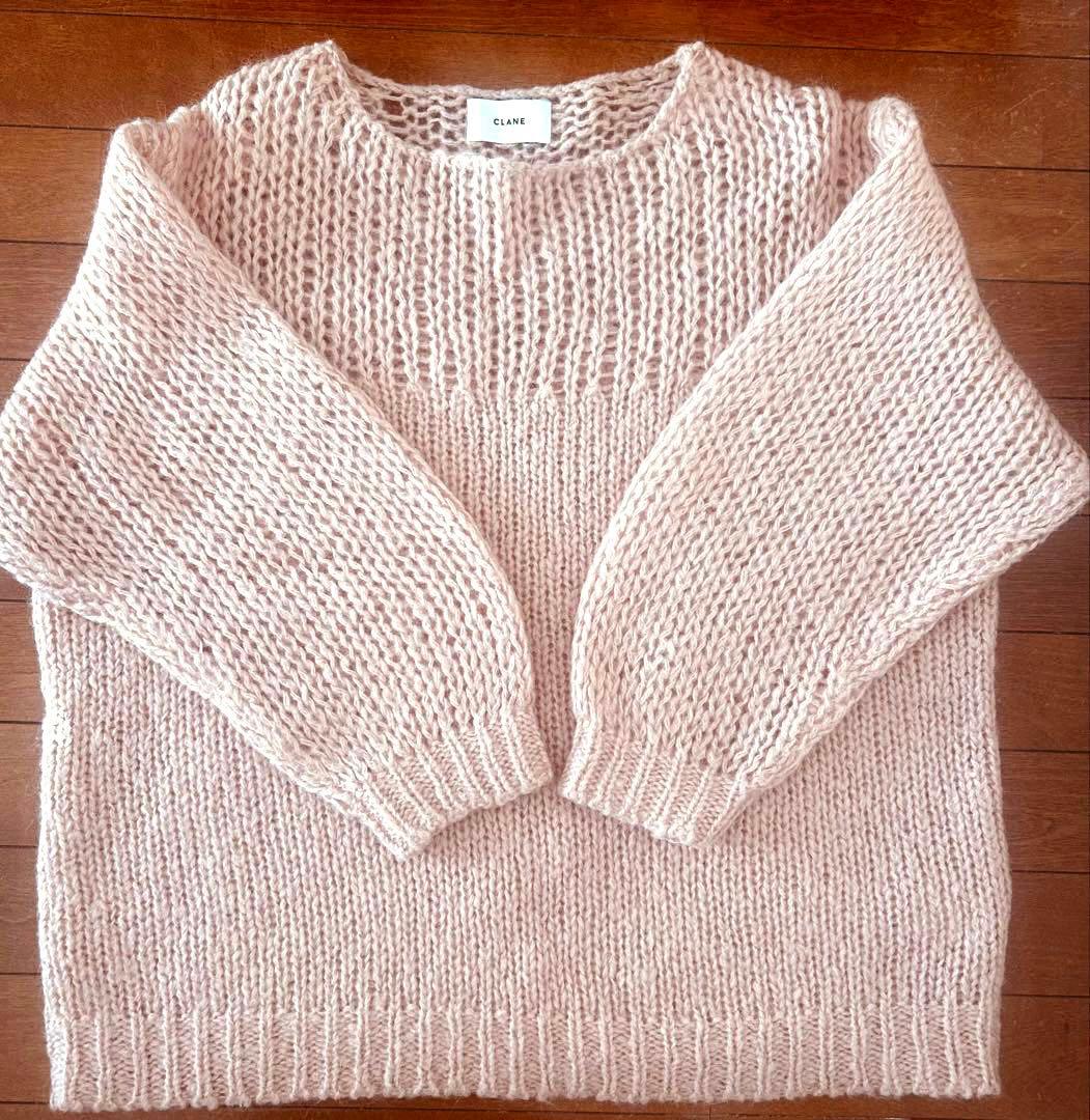 トップス CLANE HALFSHEER LOOSE MOHAIRKNIT PINK