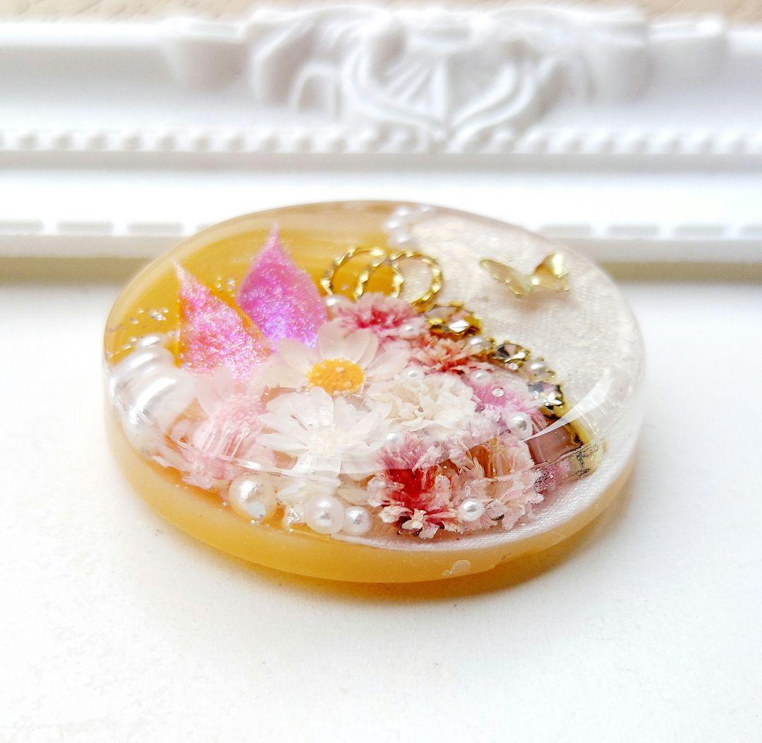 【1607】レジン　ヘアゴム　ポニーフック　ブロ―チ　ハンドメイド