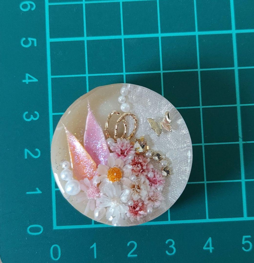 【1607】レジン　ヘアゴム　ポニーフック　ブロ―チ　ハンドメイド