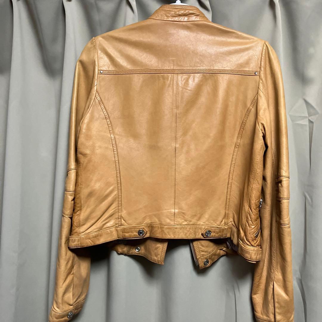 【美品】　ピンクハウス　ライダースジャケット　レザージャケット　革　キャメル