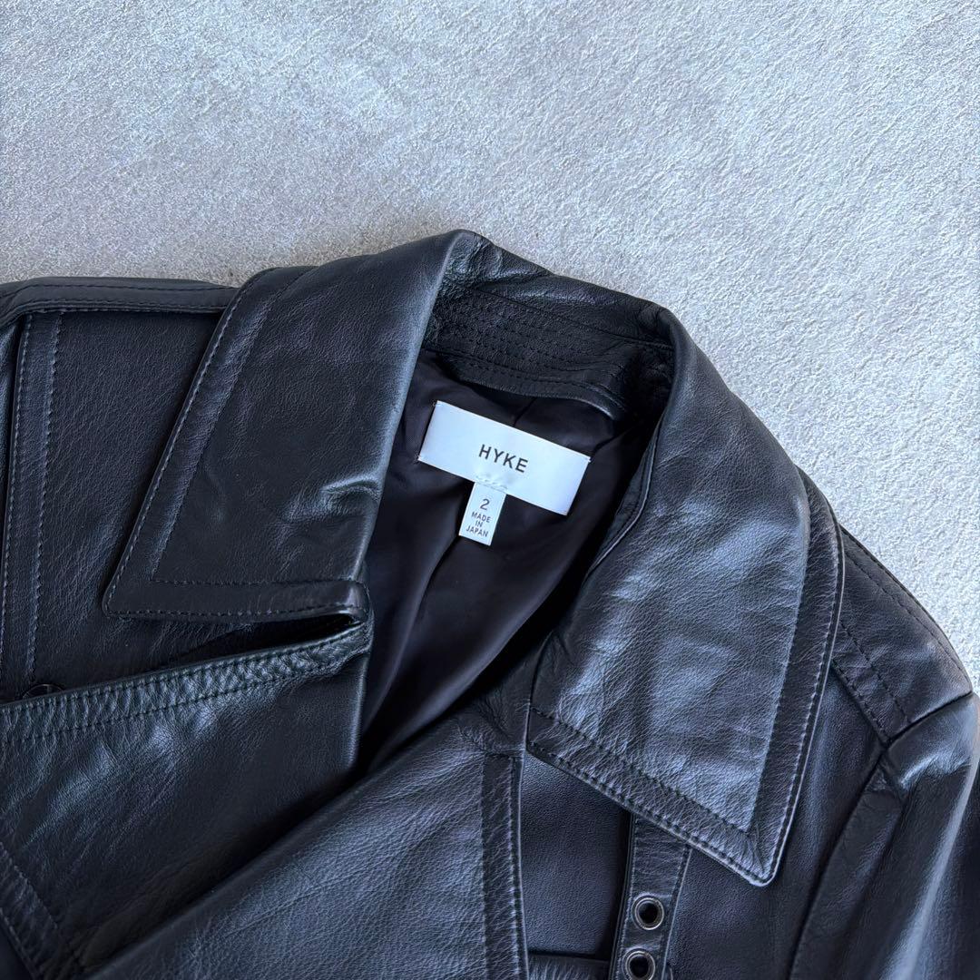 HYKE 別注 Motorcycle Leather Jacket