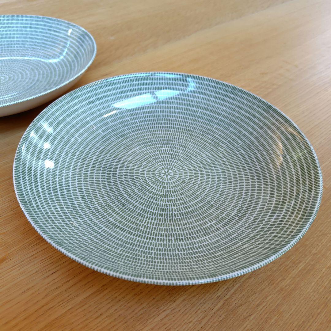 アラビア 24h Avec パスタプレート 24cm グリーン 2枚セット
