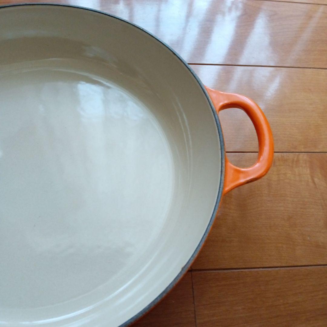 【美品】LE CREUSET　ビュッフェキャセロール　オレンジ　26cm