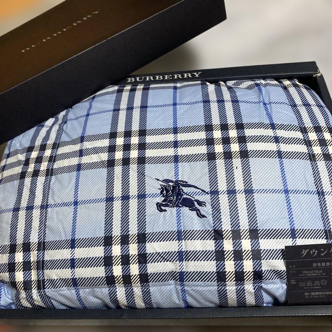 t*e様 BURBERRY バーバリーダウンケット 150×210cm ブルー系