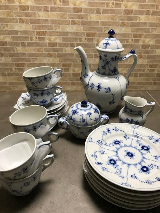 ロイヤルコペンハーゲン　ブルーフルーテッド　コーヒー21点セット