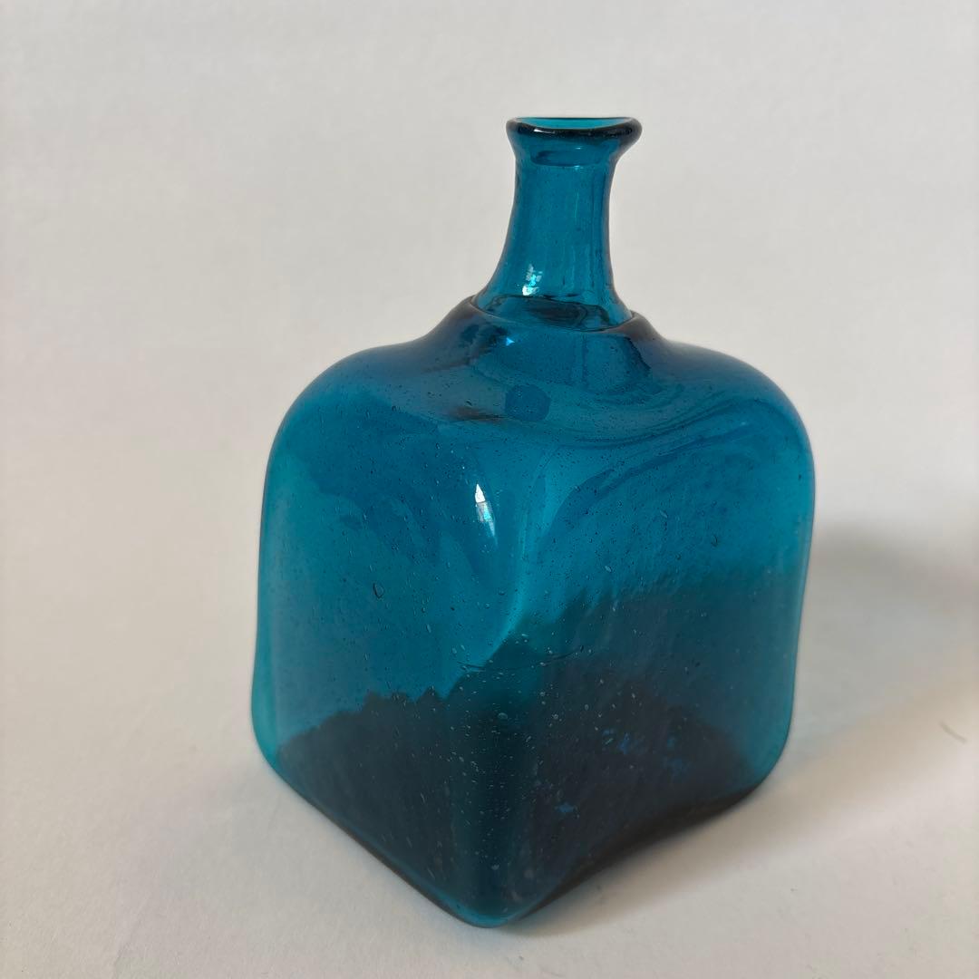 横山秀樹　ガラス　角瓶　民藝