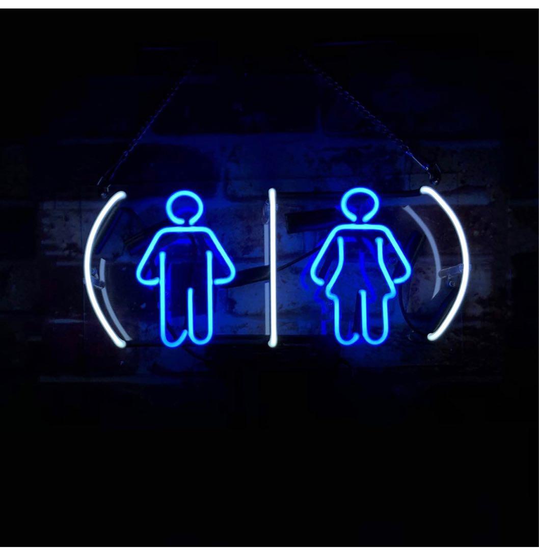 ネオンサイン、トイレ標識　NEON SIGN  オーダーメイド　ギフトカフェ