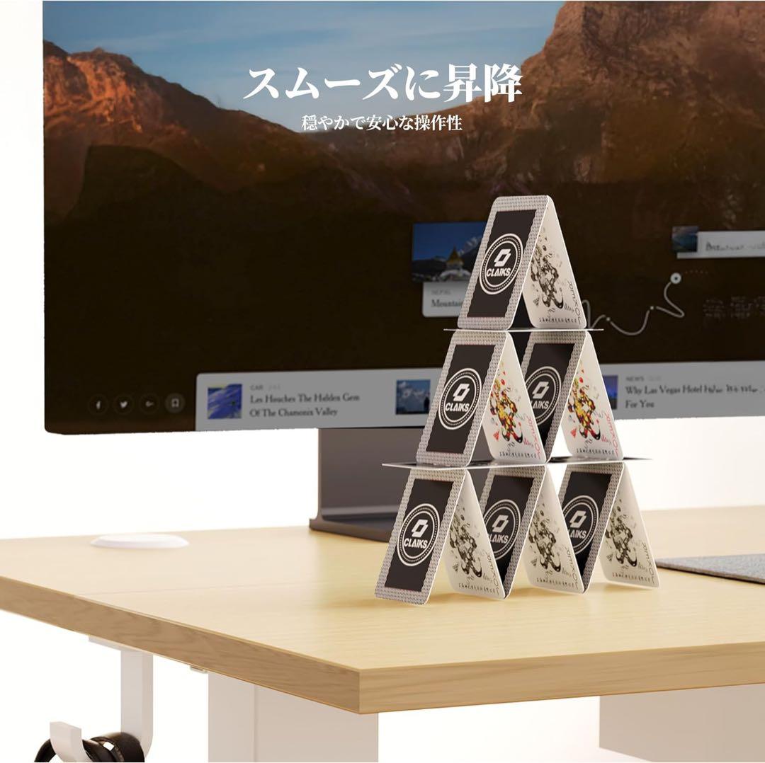 昇降デスク引き出し付き 幅120CM＊奥行60CM スタンディングデスク高さ調節