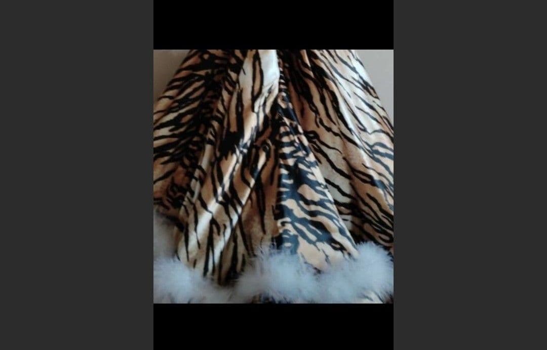 豹柄オフショルダーロングドレス