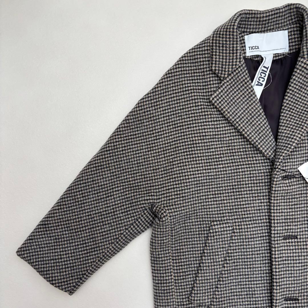 〈新品〉ティッカ　ウール　チェック　コート