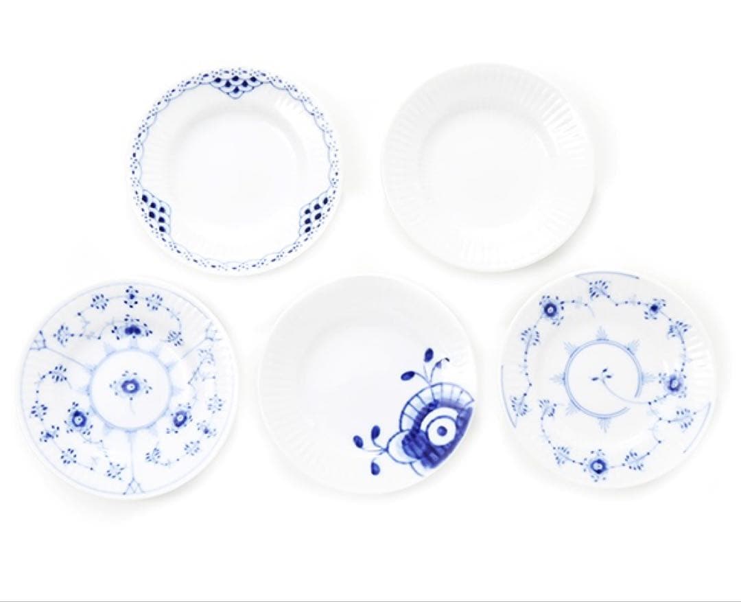 新品.ロイヤルコペンハーゲン　ブルーフルーテッド　ヒストリーミックスセット