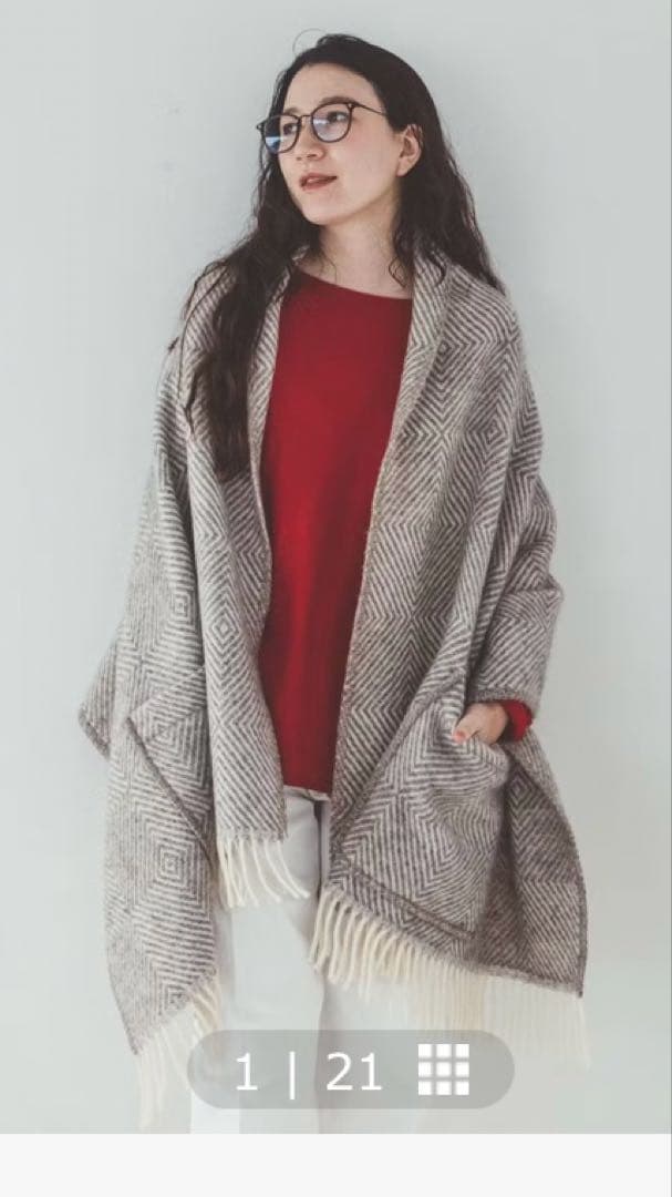 ♡北欧暮らしの道具店♡ラプアンカンクリMARIAグレーショール未使用