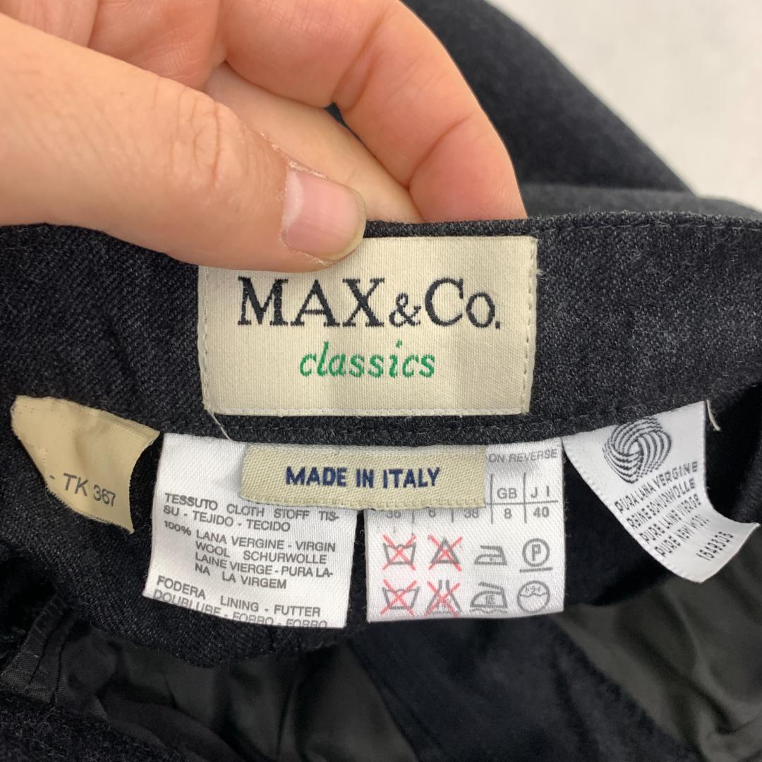 LA8581 マックスアンドコー パンツスーツ3点セット グレー ウール 40