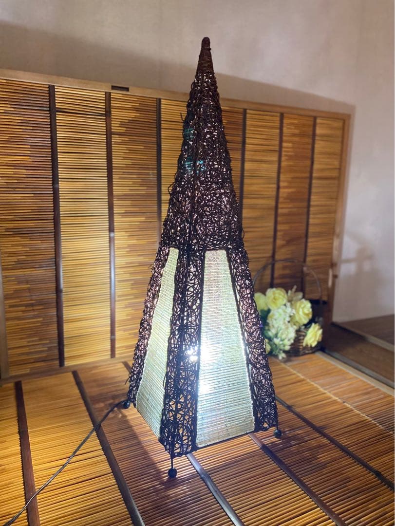 フロアライト インテリア 三角 ツル インテリア 和