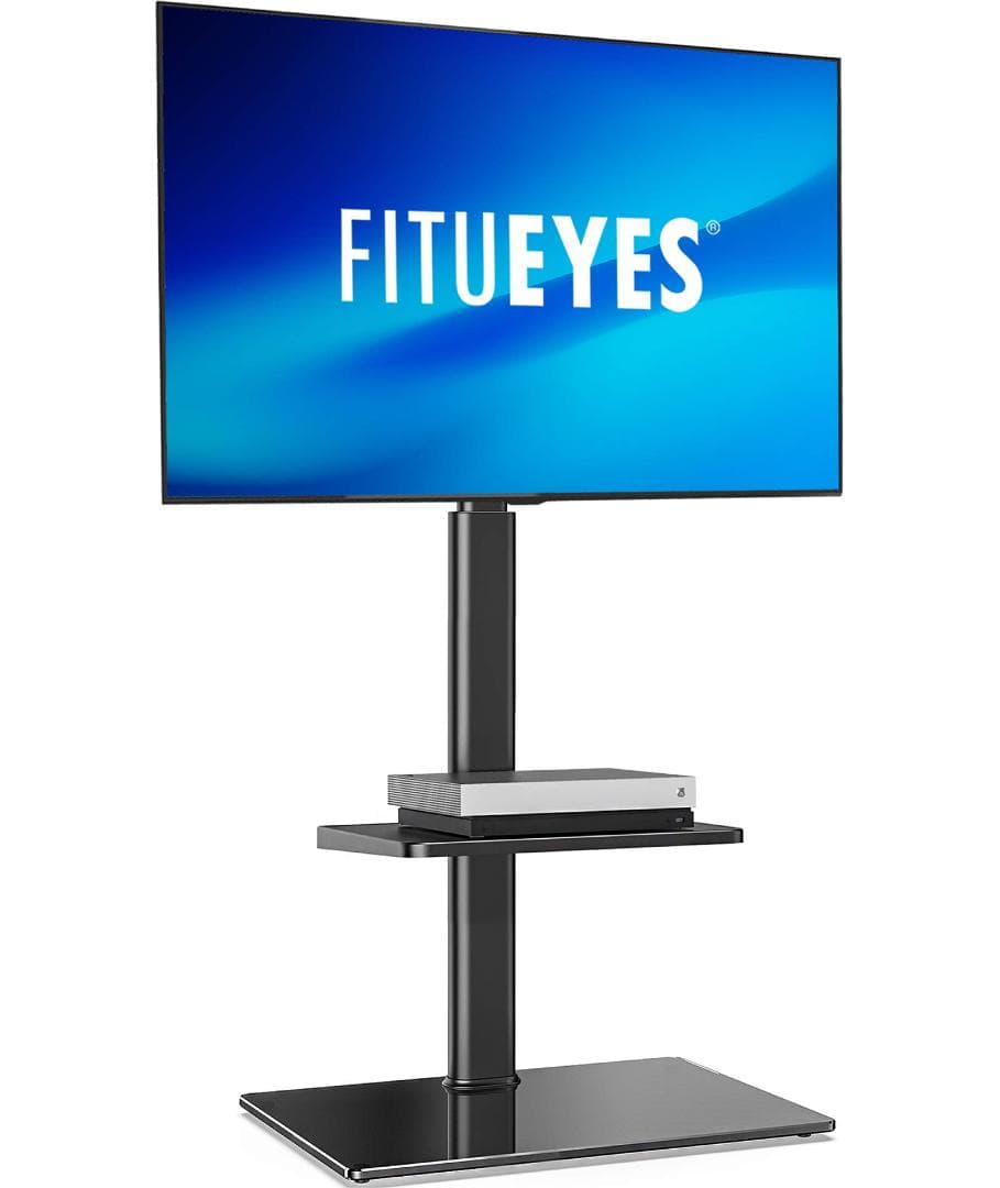 高さ調節 ラック回転可能 テレビスタンド 棚付き