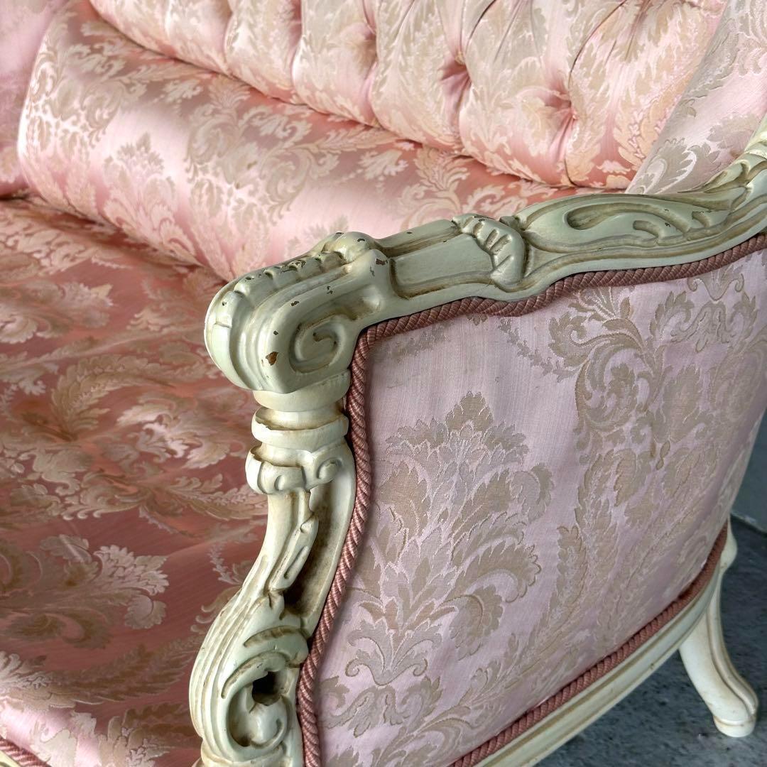 ★90s★イタリア製　アンティーク　ヴェルサイユ ロココ調 2Pソファ 姫家具