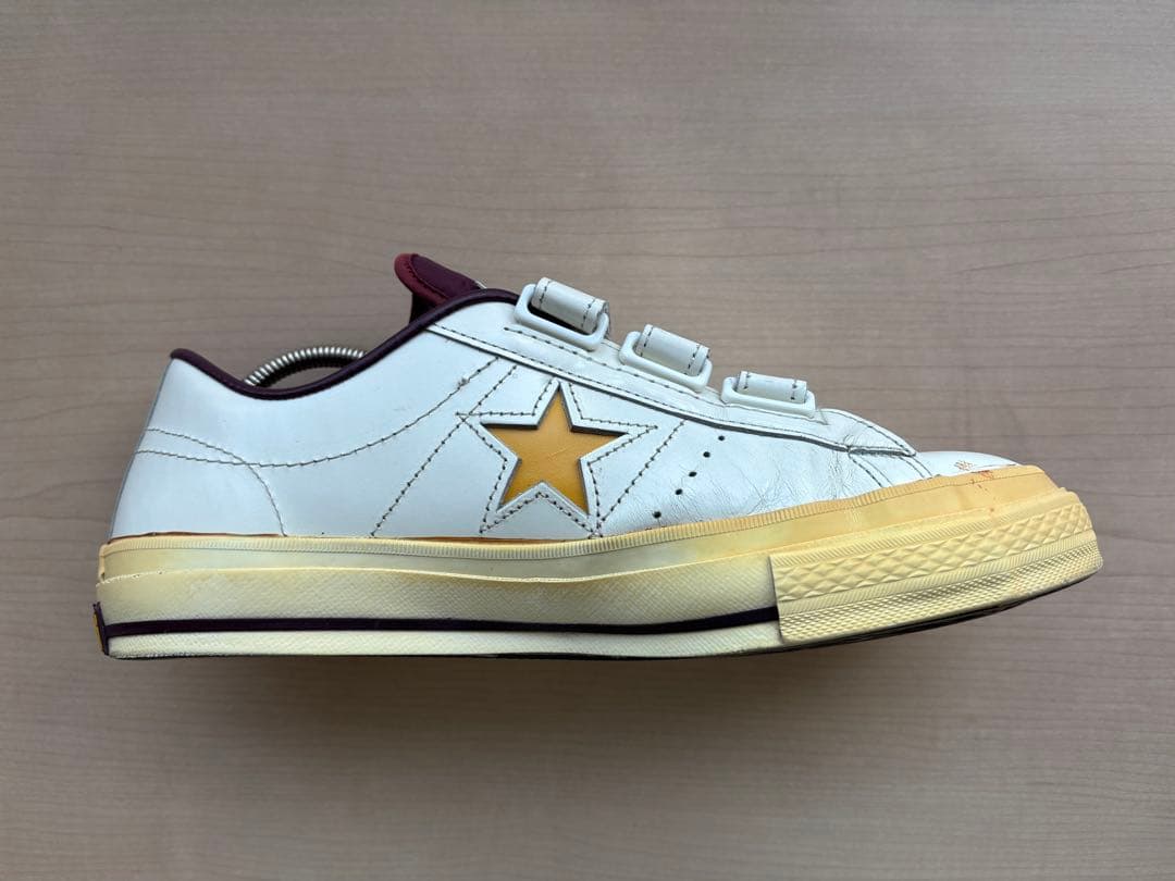 ☆再々値下げ☆CONVERSE ONE STAR ホワイト&イエロー&ワイン