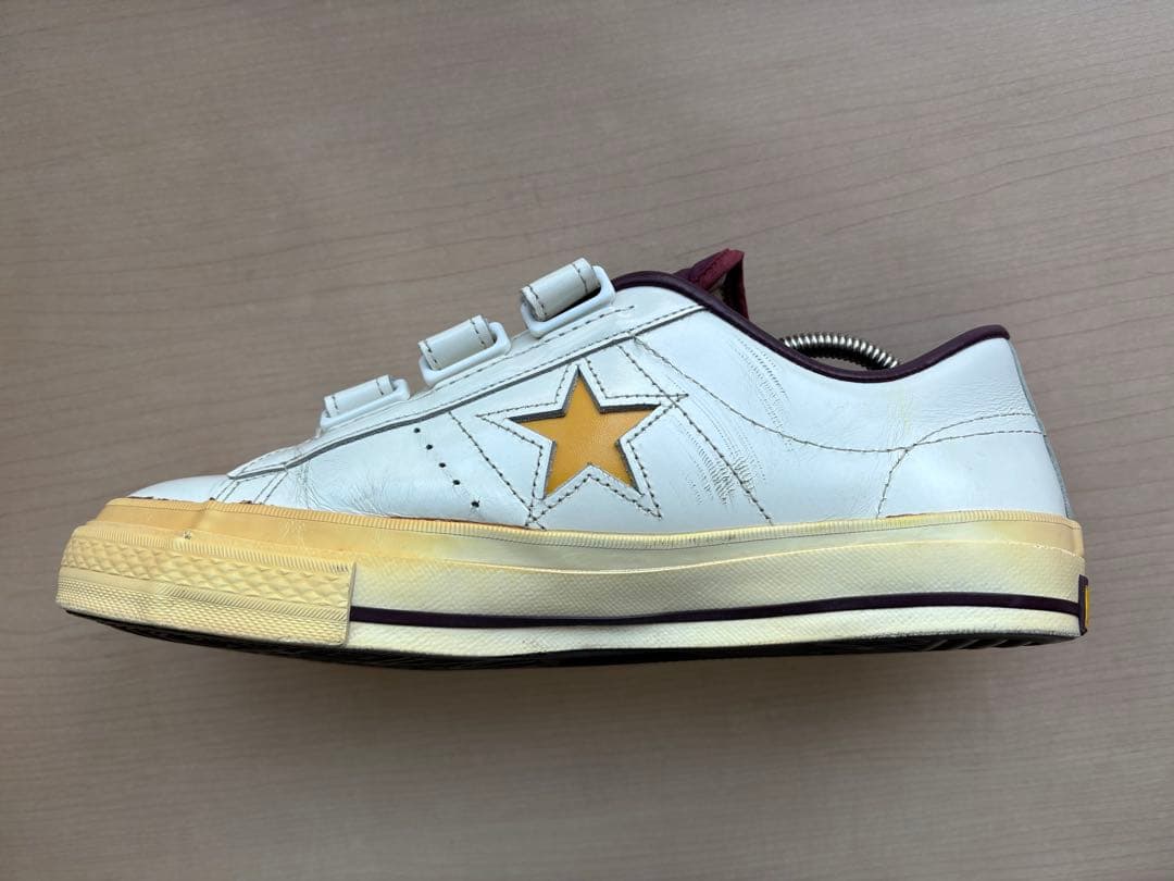 ☆再々値下げ☆CONVERSE ONE STAR ホワイト&イエロー&ワイン