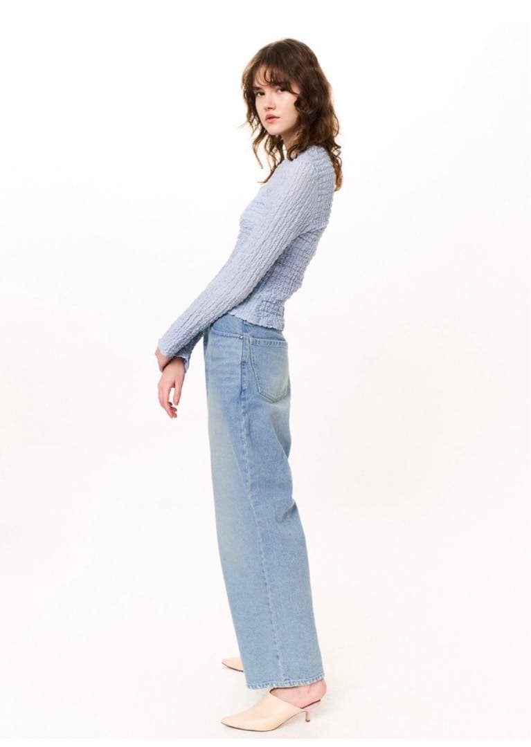 【美品】スタニングルアー　ｒワイドレッグデニム　サイズ24