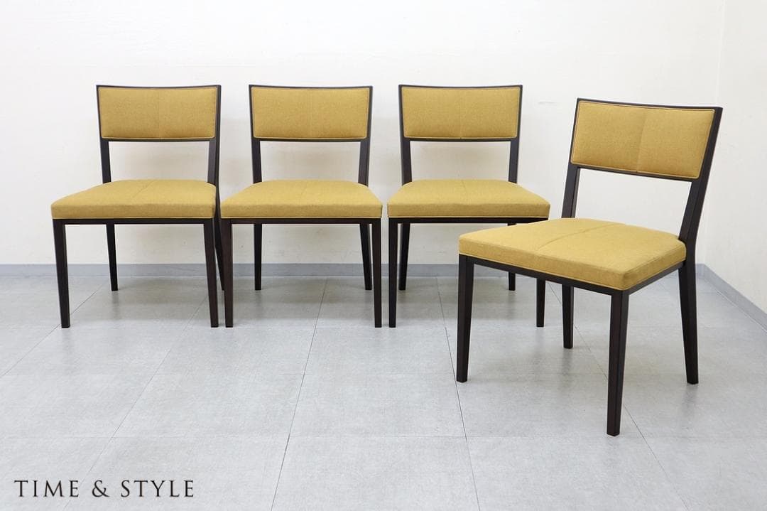 B②4脚セット 美品 TIME&STYLE ダイニングチェア 椅子 旭川家具