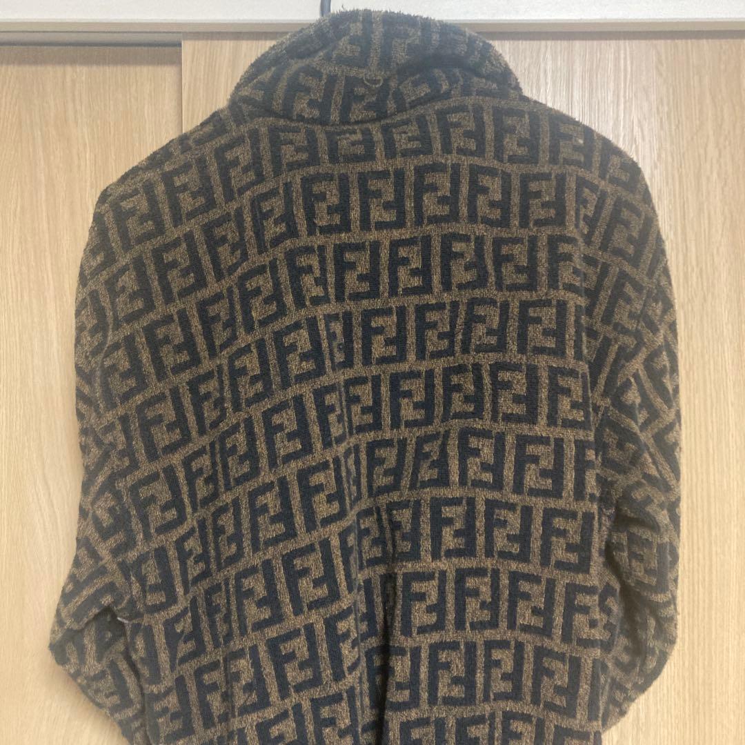 FENDI ガウン　ズッカ柄　ロゴ入りローブ