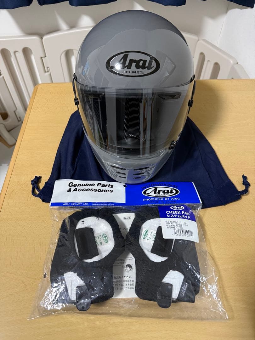 Arai RAPIDE NEO グレー L フルフェイス アライ 予備チーク付