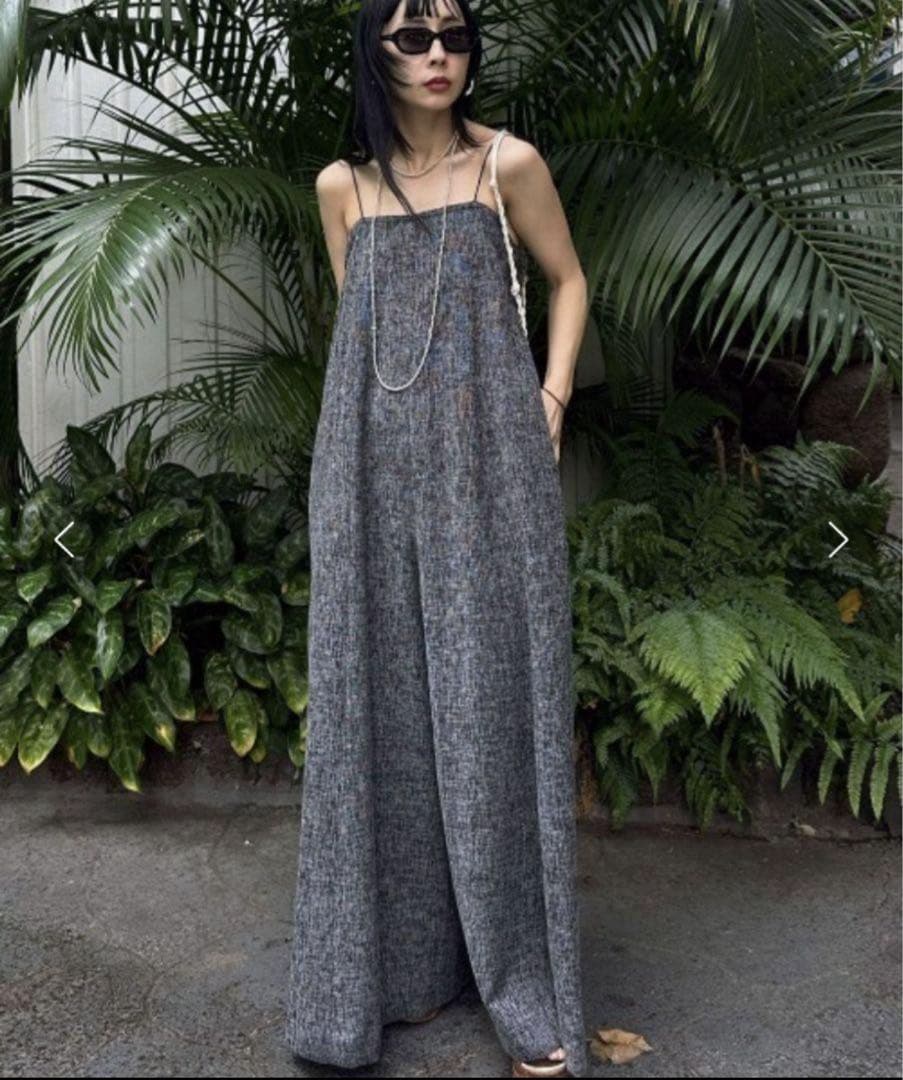 MEDI COMFORTABLE FLARE ROMPERS ブラック