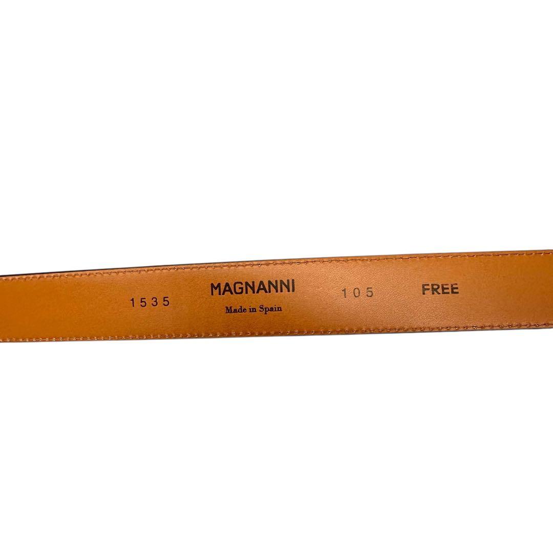 〈美品〉MAGNANNI マグナーニ レザーベルト ダークブラウン
