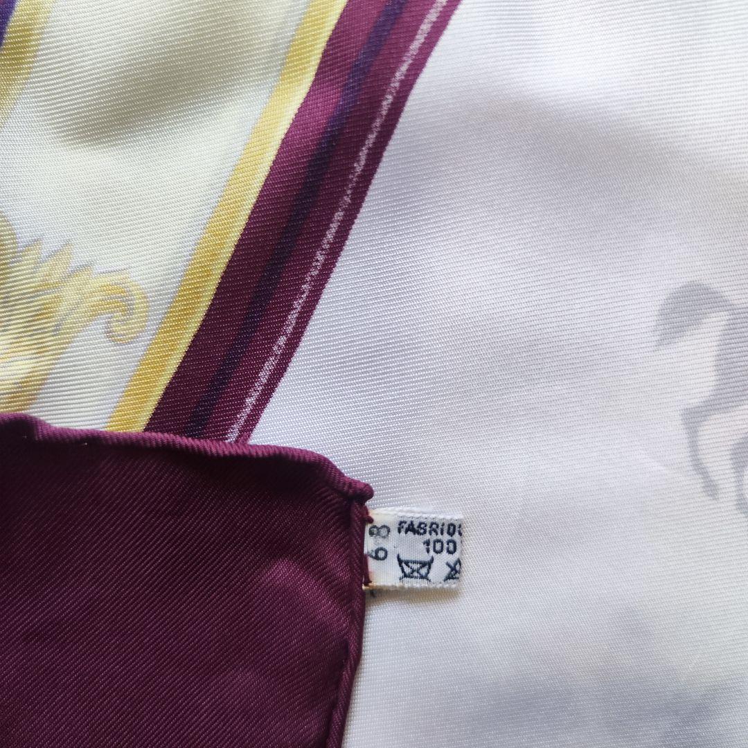 【美品】エルメスカレ90LeBoisdeBoulogneブローニュの森 ボルドー