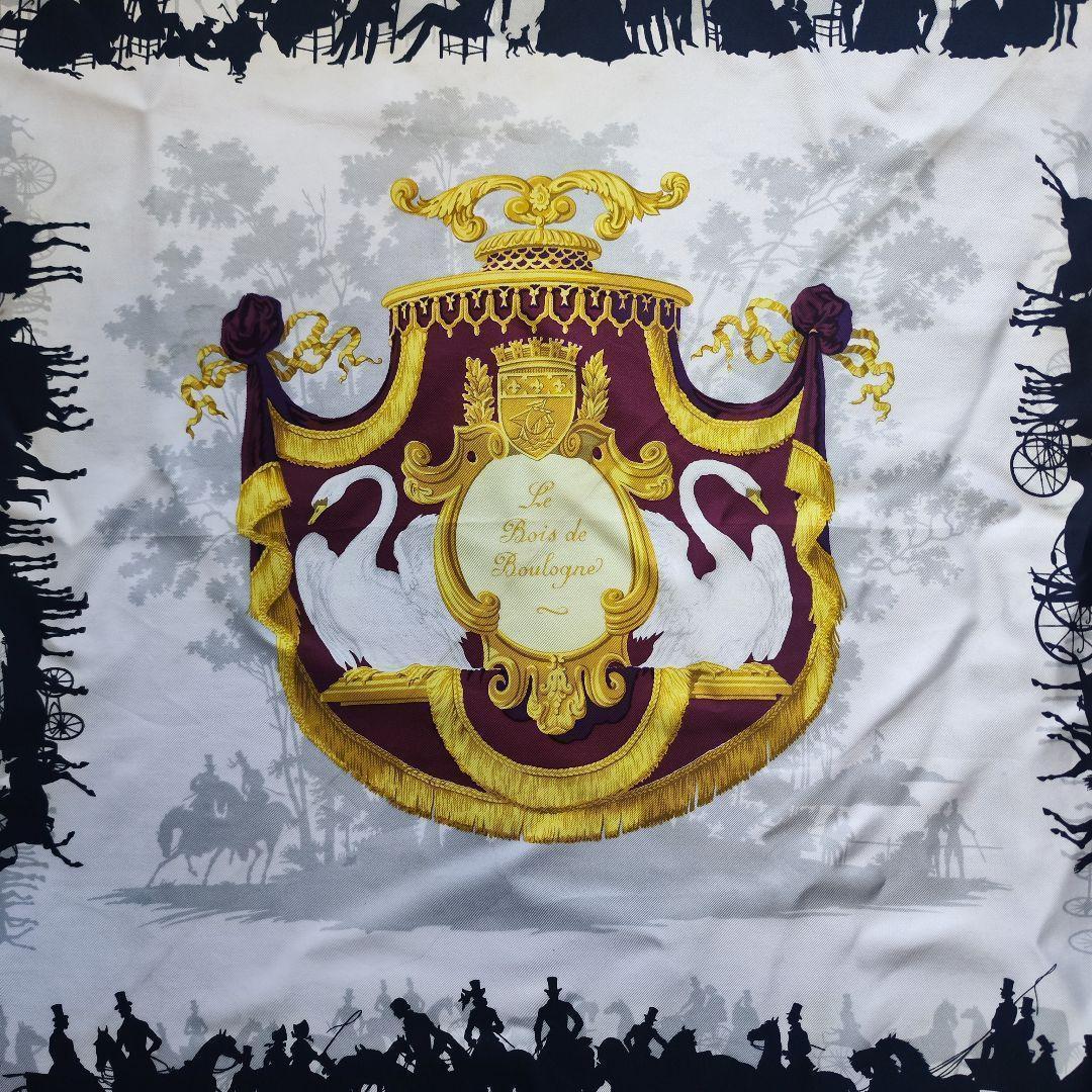 【美品】エルメスカレ90LeBoisdeBoulogneブローニュの森 ボルドー