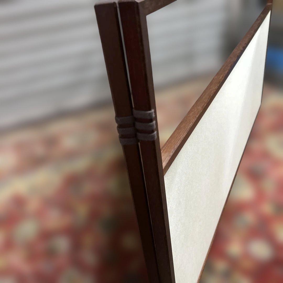 茶道具 溜塗 利休梅 風炉先屏風 裏チラシ 両面使い 上透かし